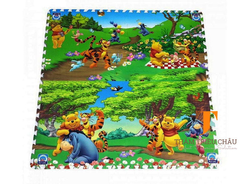 Thảm xốp 60x60cm hoạt hình Gấu Pooh 2